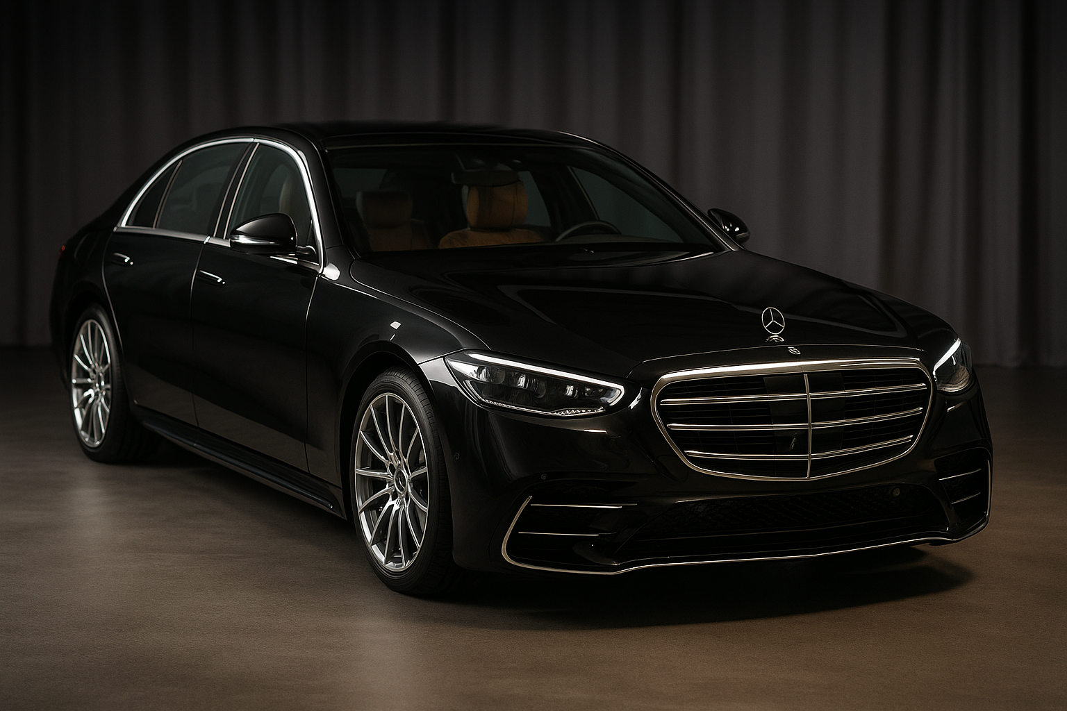 Luxusfahrzeug in Showroom